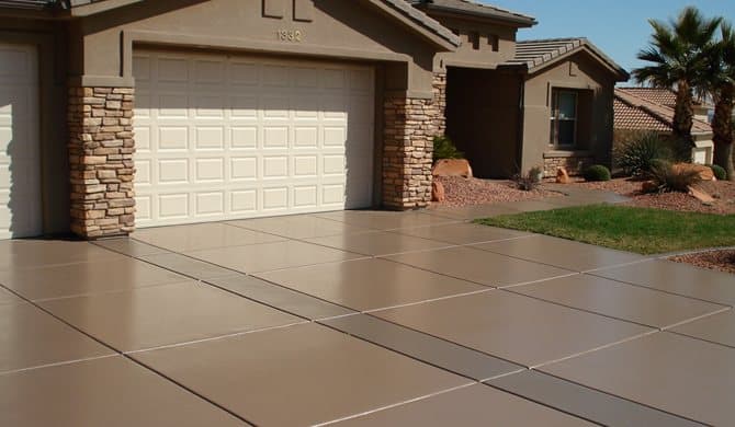 Coloured decorative concrete project by Total Brantford Concrete in Brantford, ON
